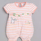 Half Sleeves Romper/Sleepsuit for Baby Girls 100% Pure Cotton-PEACH