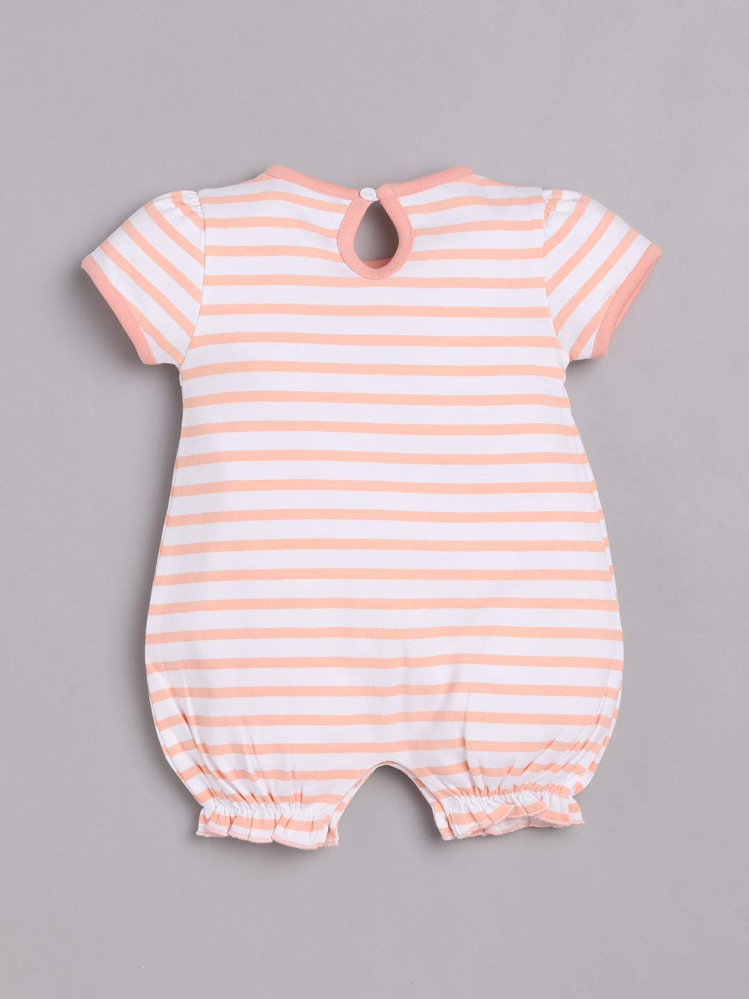 Half Sleeves Romper/Sleepsuit for Baby Girls 100% Pure Cotton-PEACH