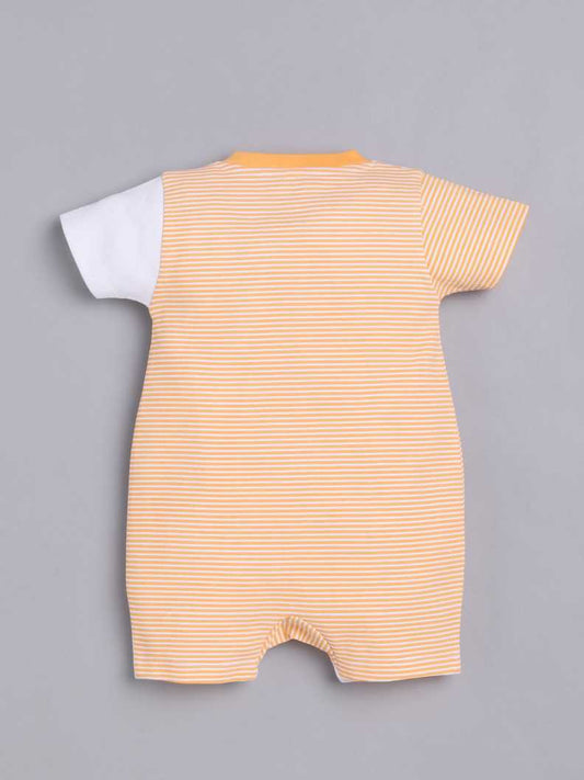 Half Sleeves Round neck Romper/Summer clothes/Creeper/new born/infent wear/ for Baby Boys 100% Pure Cotton-LEMON