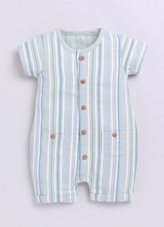 Multi Color Striped Baby Boy Half Sleeves Romper-PISTA