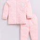 Baby Girl Printed Full Sleeve Night Suit-PEACH