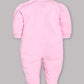 BABY GO 100% Pure Cotton Full Sleeves Rompers/Bodysuit/Sleepsuit for Baby Girl-PINK