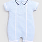 Formal Striped Baby Boy Romper-Sky Blue