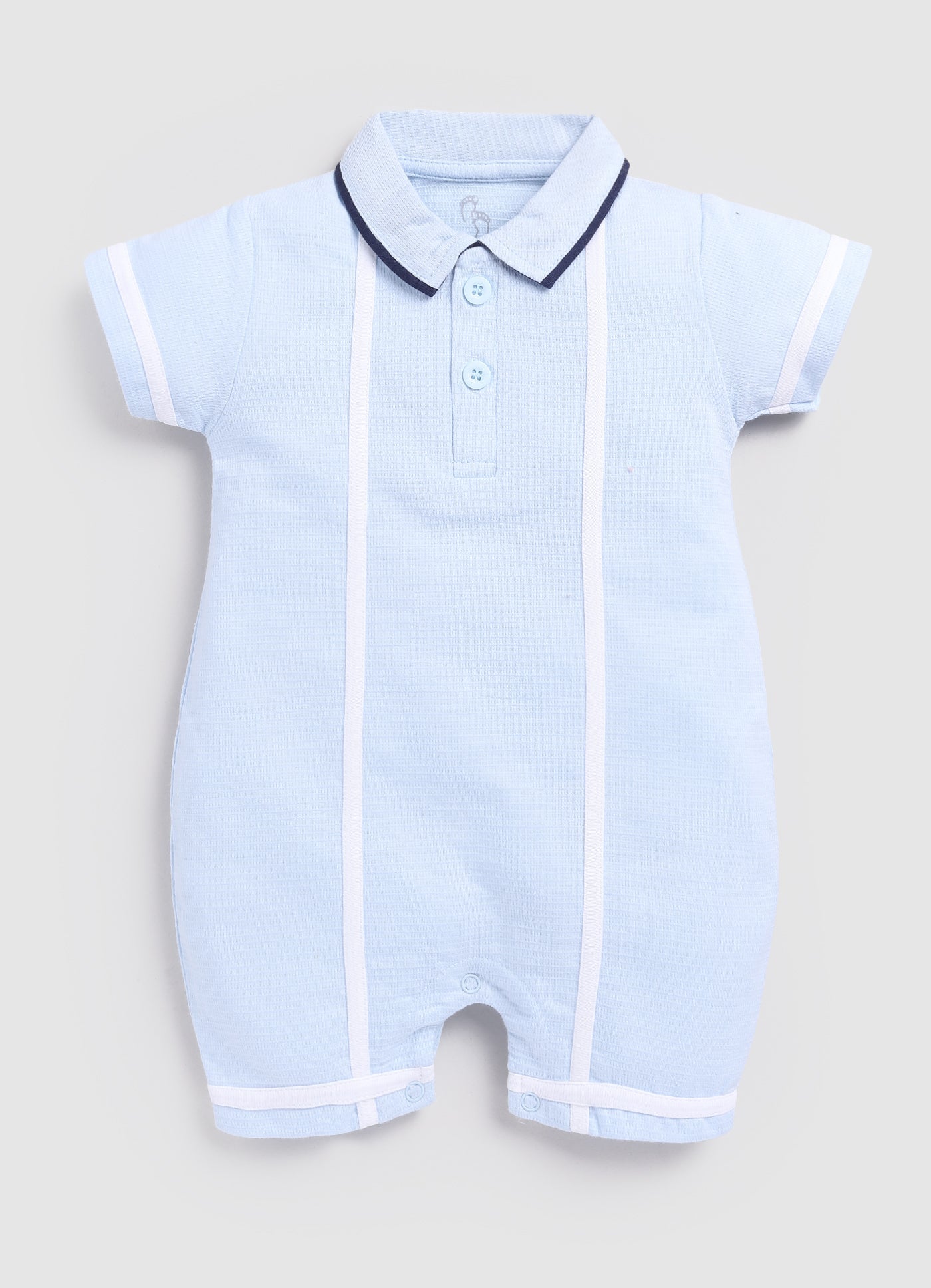 Formal Striped Baby Boy Romper-Sky Blue