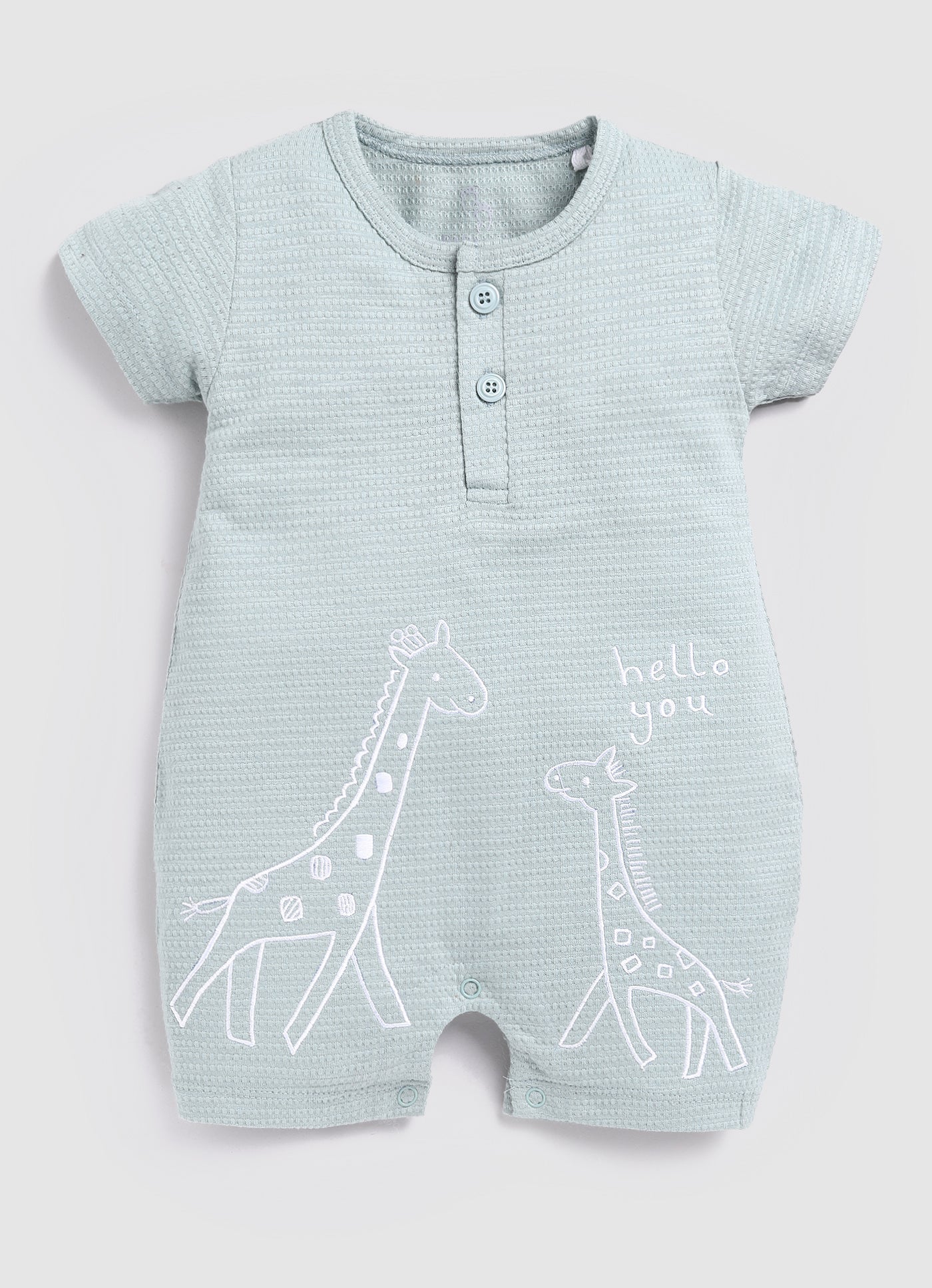 Designer Printed Baby Boy Romper-Green