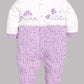 BABY GO 100% Pure Cotton Full Sleeves Rompers/Bodysuit/Sleepsuit for Baby Girls- PURPLE