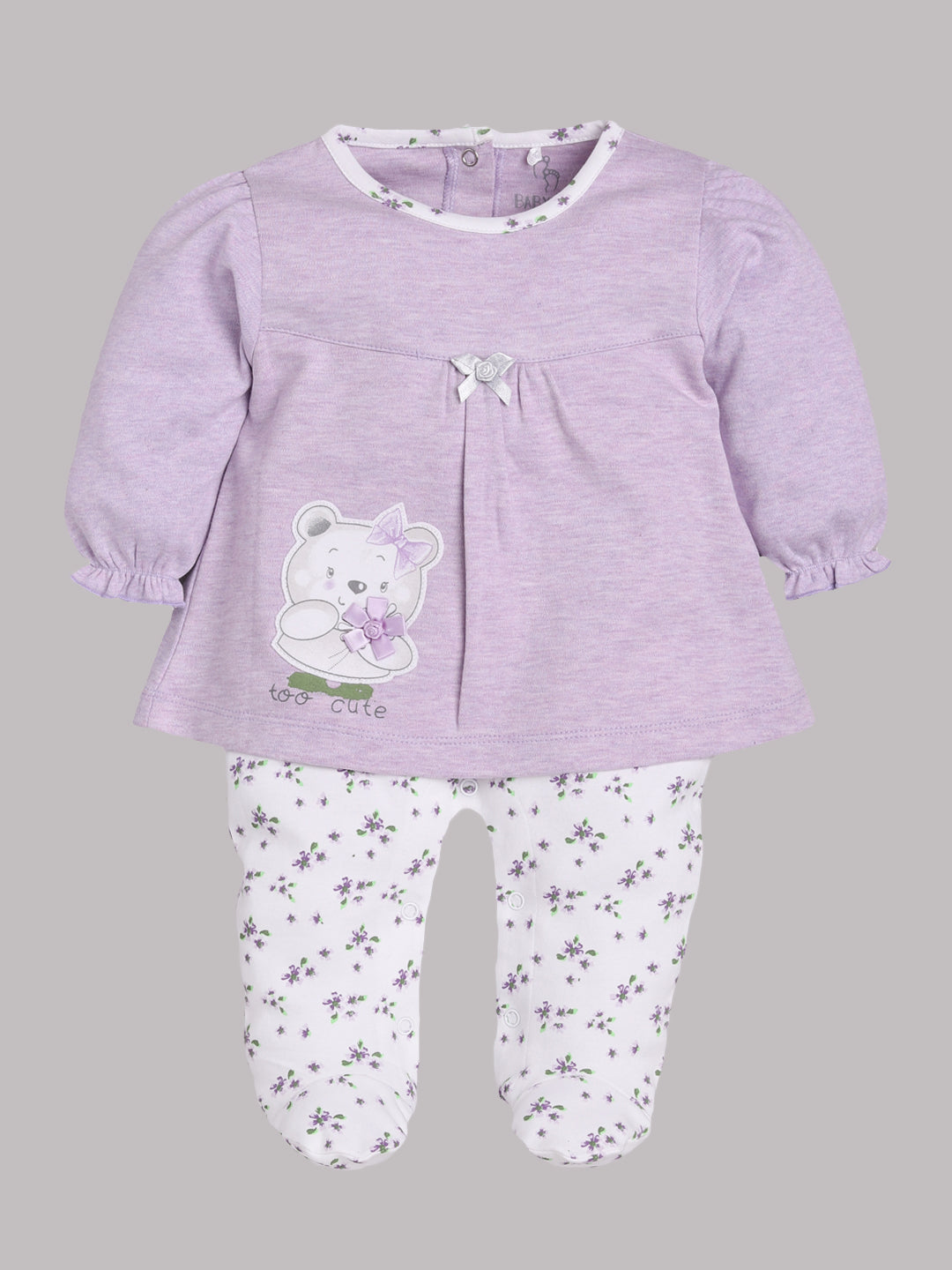 Too Cute Full Sleeves Rompers/Bodysuit/Sleepsuit for Baby Girl 100% Pure Cotton-PINK