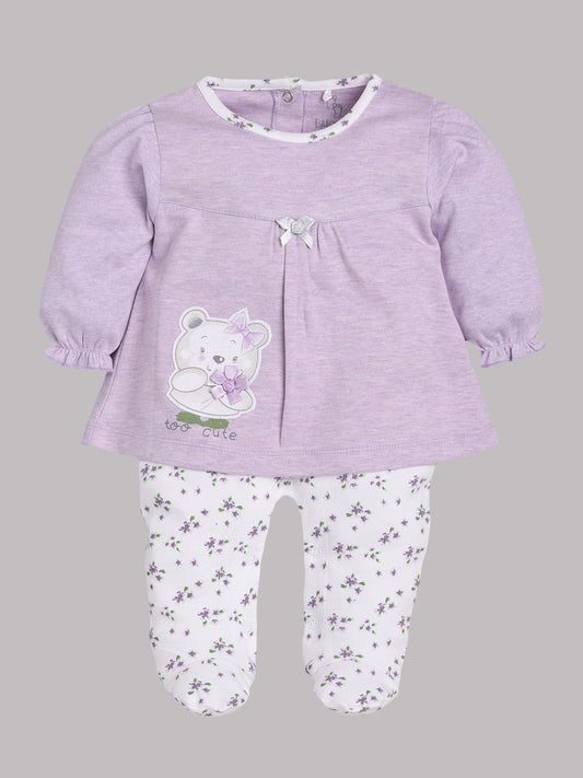 Too Cute Full Sleeves Rompers/Bodysuit/Sleepsuit for Baby Girl 100% Pure Cotton-PINK