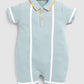 Formal Striped Baby Boy Romper-Green