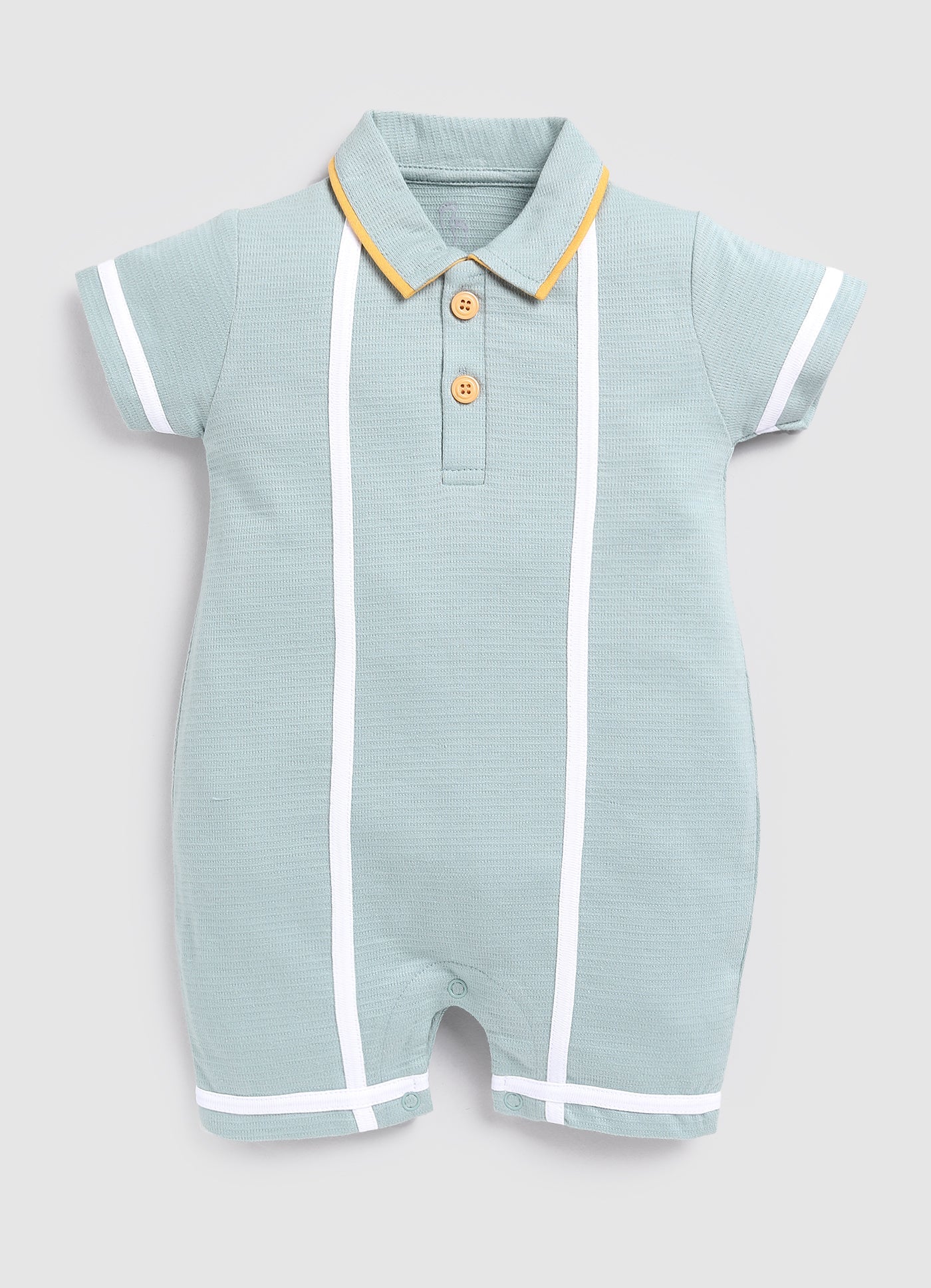 Formal Striped Baby Boy Romper-Green