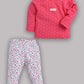 Baby full sleeve Cotton Dress/T-shirts pant set clothes for Baby Girl FUSHIA