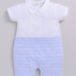 Baby Boy Striped Cute Romper-BLUE