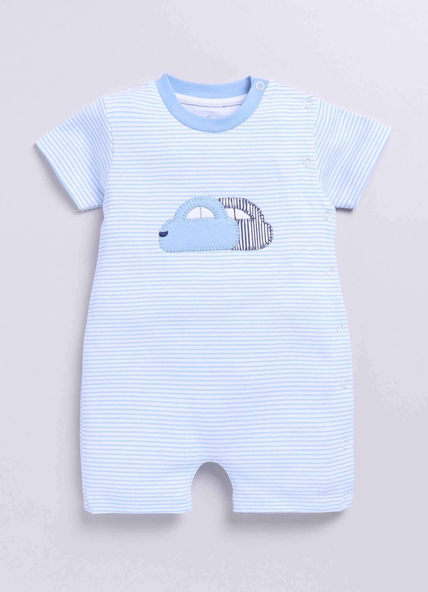 Baby Boy Car-toon Half Sleeves Romper - Blue