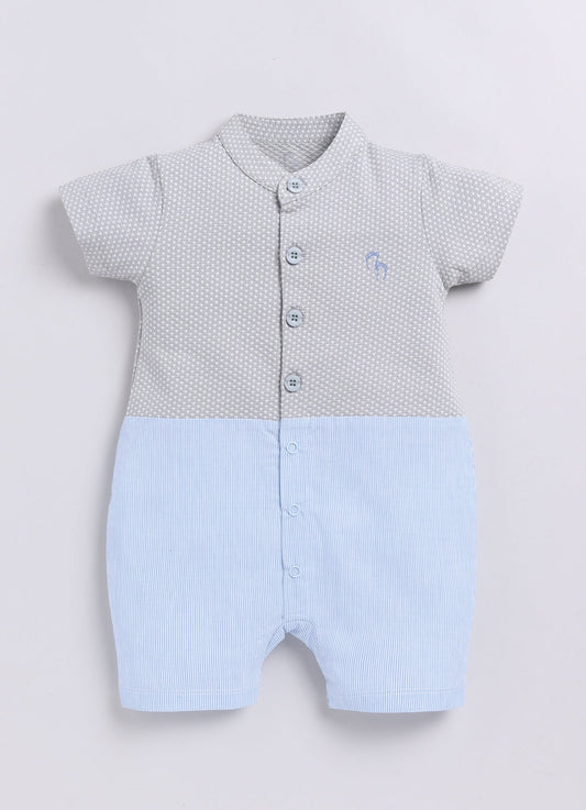 Baby Go Cute Baby Boy Romper-SKY BLUE