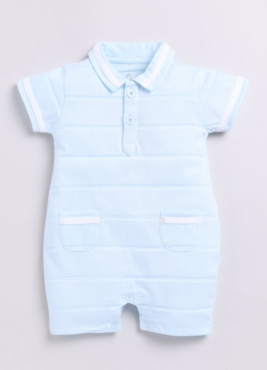 Smart Baby Boy Romper-Sky Blue