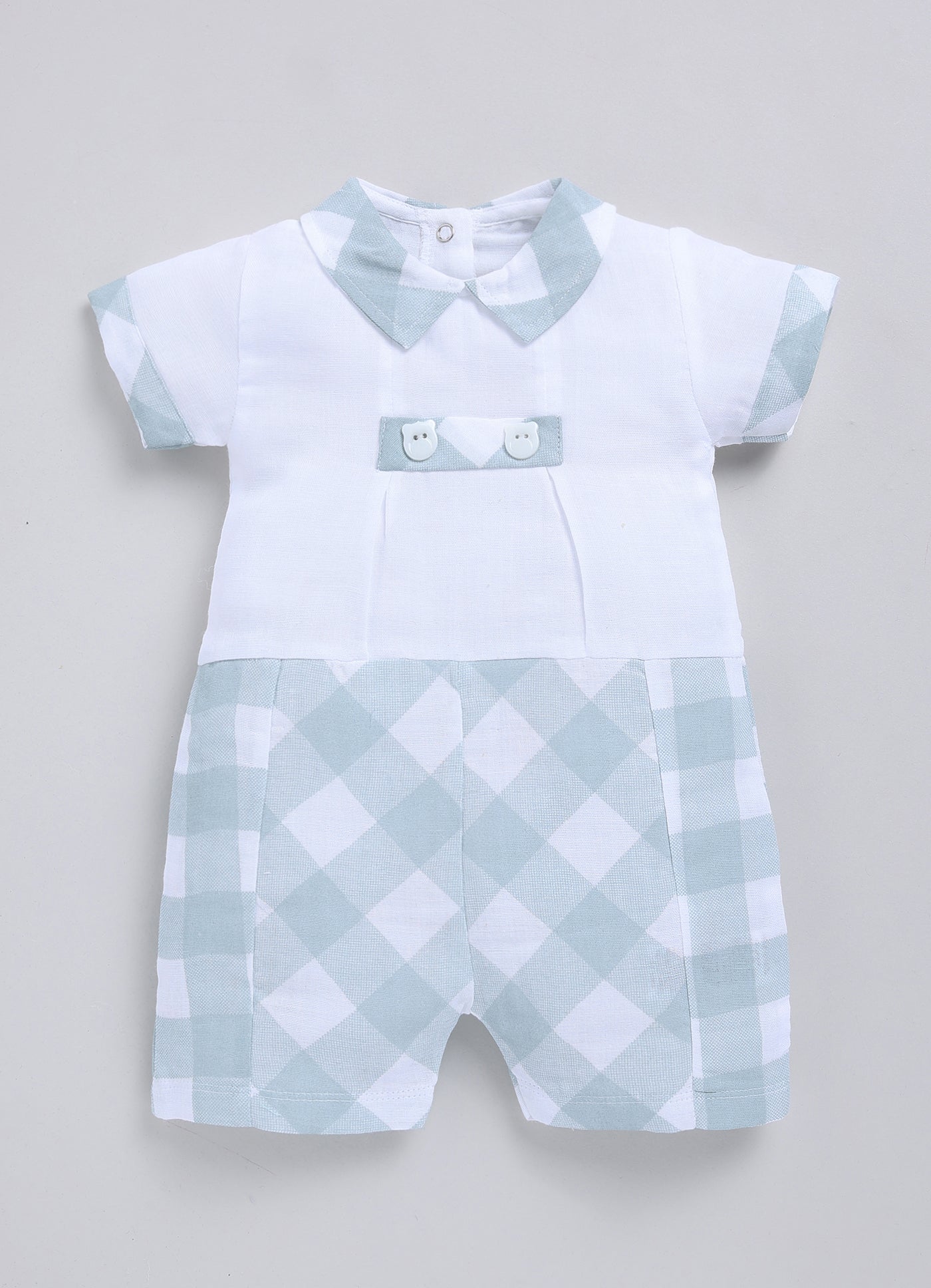 Baby Boy Checked Summer Cute Romper-PISTA