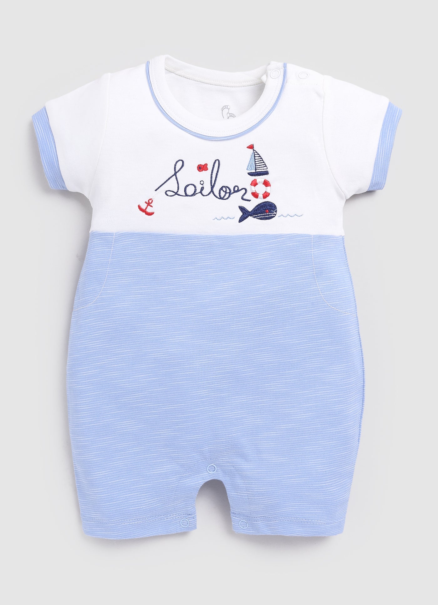 Little Salor Romper for Baby Boy-Royal Blue