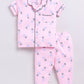 Cute Printed Girl Half Sleeves Night Suit-PINK