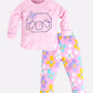 Unisex Baby Cotton Solid Top And Pajama Set PINK