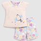 Baby Girl T shirt and Short set-Beige