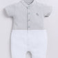 Baby Go Cute Baby Boy Romper-GREY