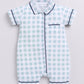 Baby Boy Checked Half Sleeves Romper-PISTA