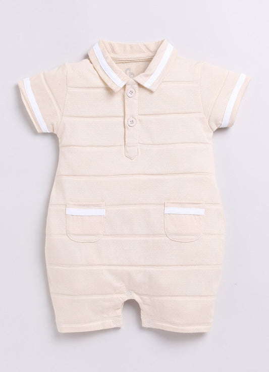 Smart Baby Boy Romper-Beige