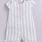 Baby Girl Striped Romper-BEIGE