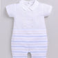 Baby Boy Striped Cute Romper-WHITE