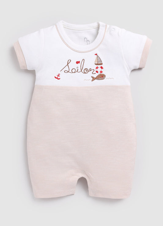 Little Salor Romper for Baby Boy-Beige