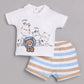 T-shirt and Shorts Set for Baby Boys 100% pure cotton-BEIGE