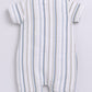 Multi Color Striped Baby Boy Half Sleeves Romper-BEIGE