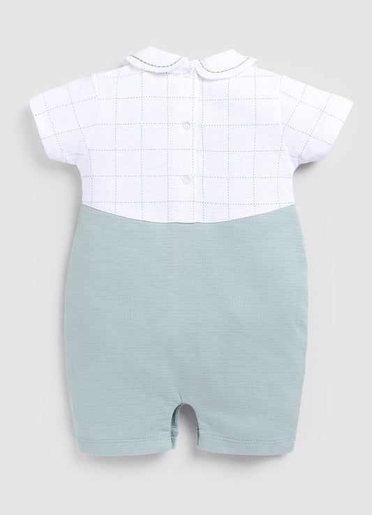 Little Prince Designer Baby Boy Romper- Pista Green