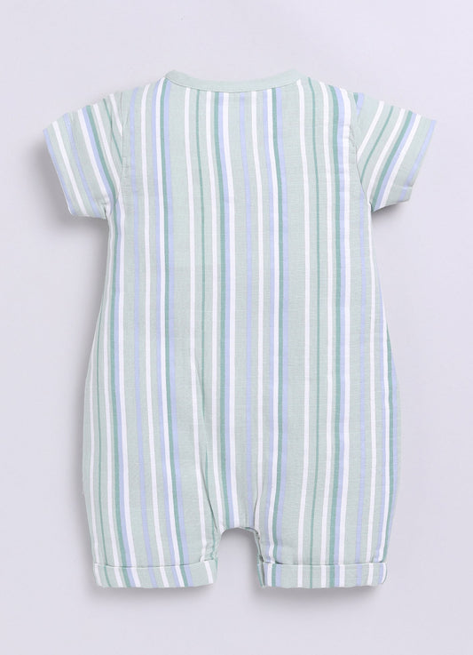 Multi Color Striped Baby Boy Half Sleeves Romper-PISTA