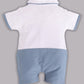 Half Sleeves Round neck Romper/Summer clothes/Creeper/new born/infent wear/ for Baby Boys 100% Pure Cotton-SKY