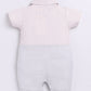 Cute Formal Baby Boy Half Sleeves Romper-GREY