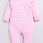 Stripped Baby Girl Full Sleeve Romper-Pink