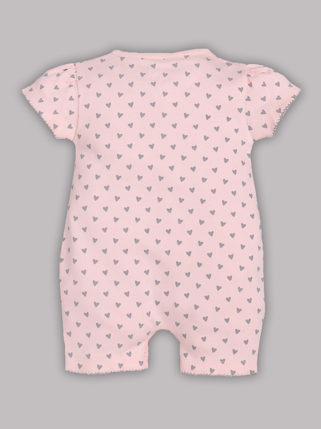 Half Sleeves Romper/Sleepsuit for Baby Girls 100% Pure Cotton-PEACH