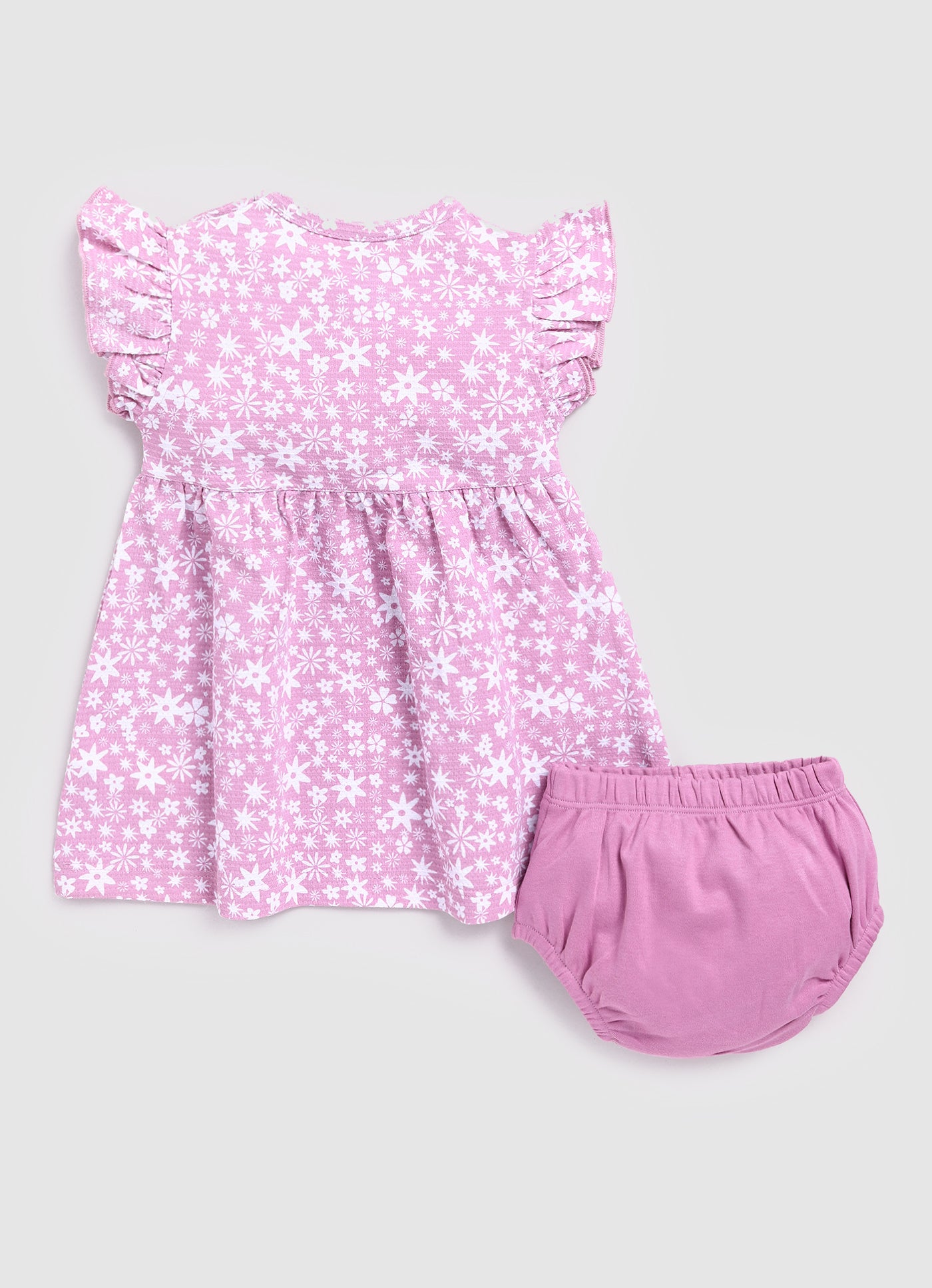 Printed Baby Girl Frock/Dress with Pant set-Pink