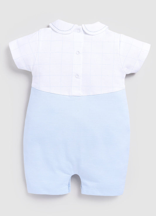 Little Prince Designer Baby Boy Romper- Sky Blue