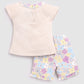 Baby Girl T shirt and Short set-Beige