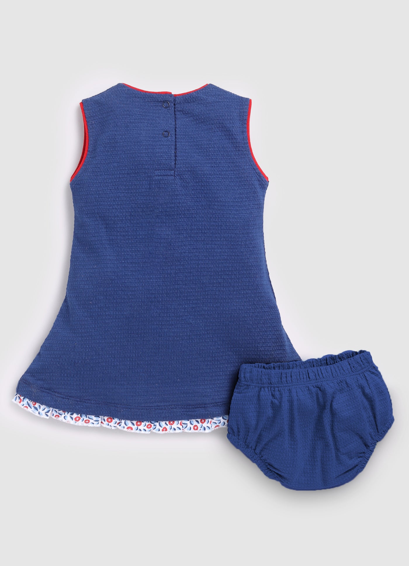 Sleeveless Baby Girl Frock-Navy