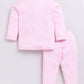 Stripped Printed Comfy Baby Girl Night Suit-PINK