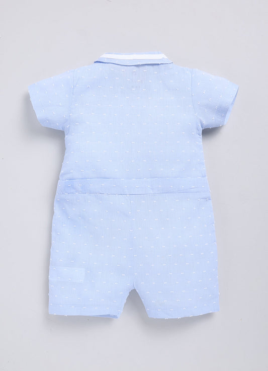 Baby Boy Summer Half Sleeves Romper-BLUE