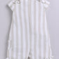 Baby Girl Striped Romper-BEIGE