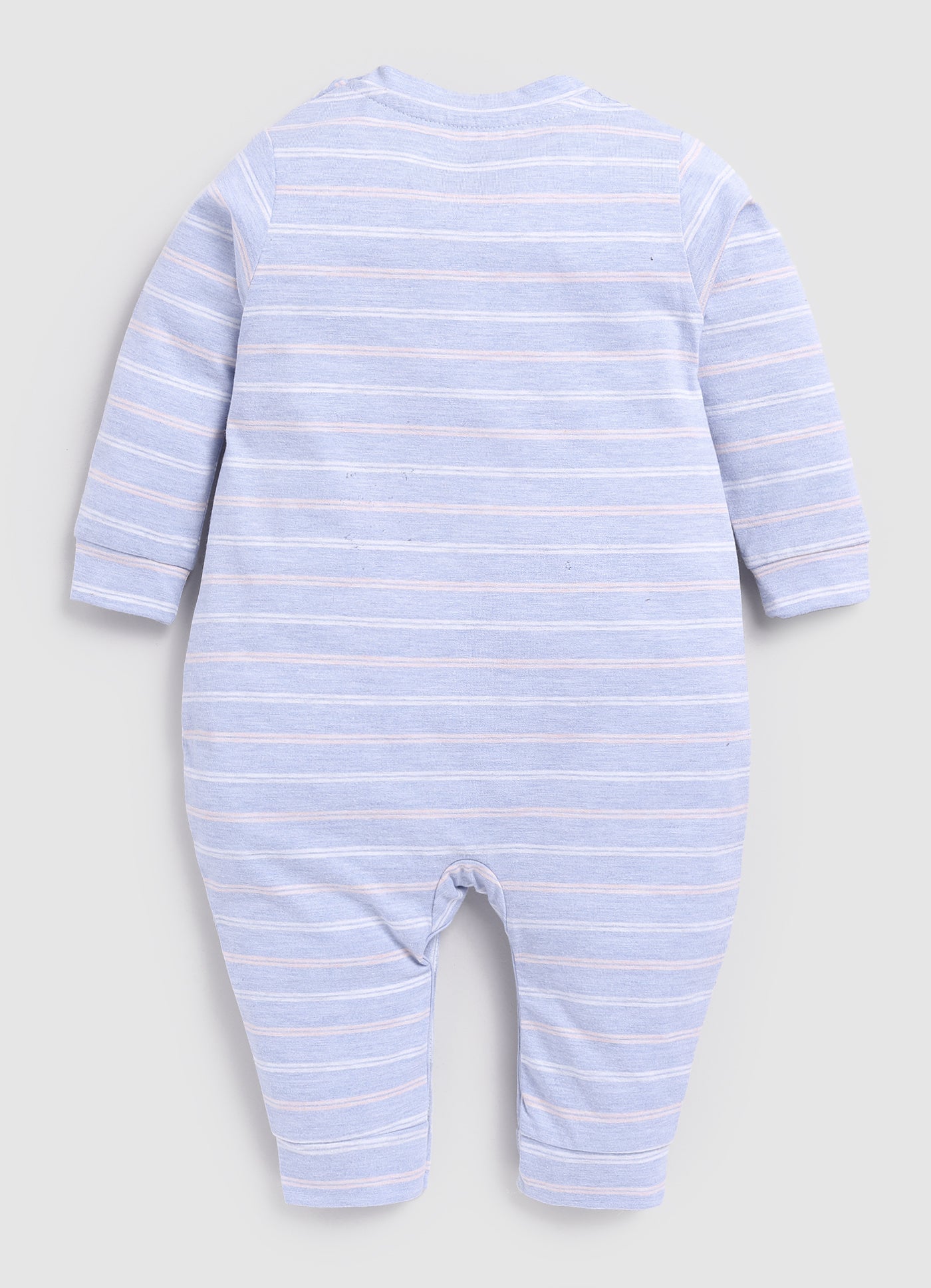 Cute Striped Full Sleeve Baby Boy Romper-Royal Blue