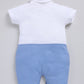 Cute Fromal Baby Boy Half Sleeves Romper-BLUE