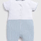 Coller neck Baby Boy Romper-White