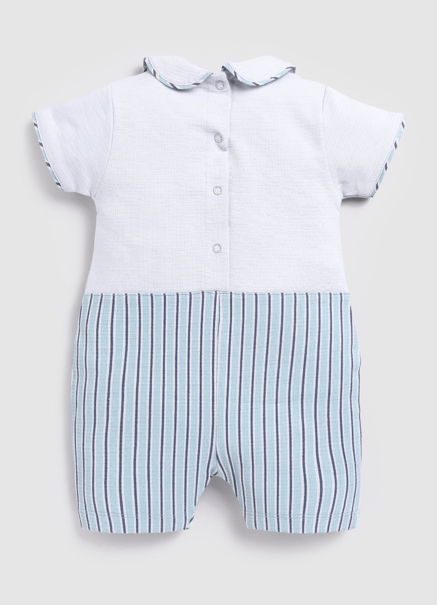 Coller neck Baby Boy Romper-White