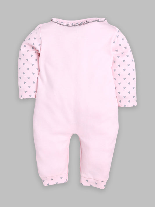 100% Pure Cotton Romper/Bodysuit/Sleepsuit for Baby Girls - PINK